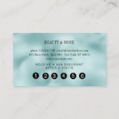 Loyalität Karte 5 Nails Lashes Beauty Blue 名刺 (裏面)