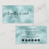 Loyalität Karte 5 Nails Lashes Beauty Blue 名刺 (正面/裏面)