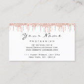 Loyaliy 6エステティシャンメイクアップバラホワイトハートラッシュ 名刺 (裏面)