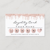 Loyaliy 6エステティシャンメイクアップバラホワイトハートラッシュ 名刺 (正面)