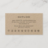 Loyalty 10 Nails Lashes Business Card Visitenkarte 名刺 (裏面)