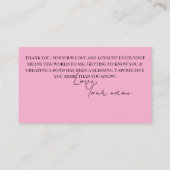 Loyalty Business Card 名刺 (裏面)