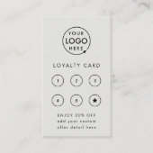 Loyalty Card | グレーのビジネス特典スタンプカード ロイヤリティカード (正面)