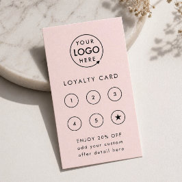 Loyalty Card | ピンク ビジネス リワード パンチカード ロイヤリティカード