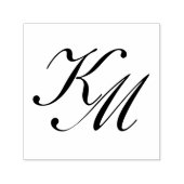 Loyalty Card Business Initial Monogram Script Logo セルフインキングスタンプ (デザイン)