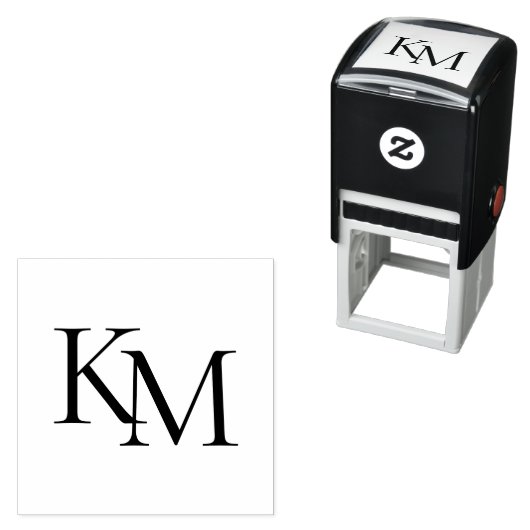 Loyalty Card Business Initials Monogram Logo セルフインキングスタンプ (インサイチュ)