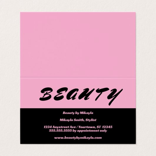 Loyalty Card for Beauty Salon 名刺 (外部フラット)