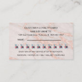 * Loyalty Card Manicurist Nail Tech Rose Gold   名刺 (裏面)