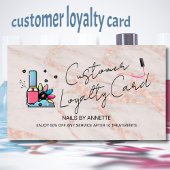 * Loyalty Card Manicurist Nail Tech Rose Gold   名刺