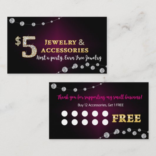 Loyalty Card - Rewards Card Paparazzi Consultant 名刺 (正面/裏面)