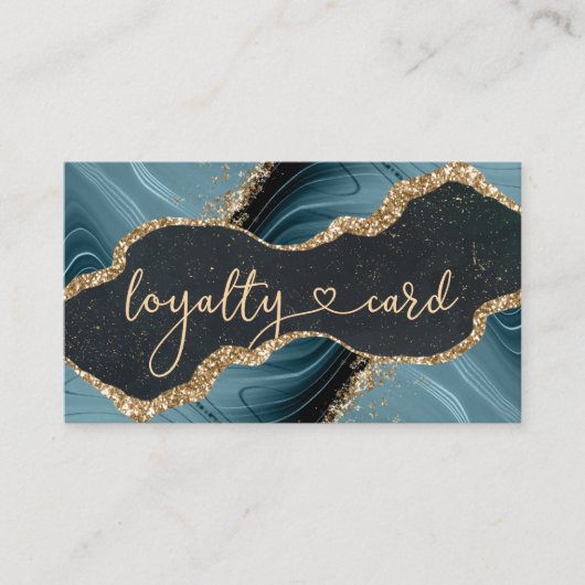 Loyalty Marble Glitzer Card 5 Salon 名刺 (正面)