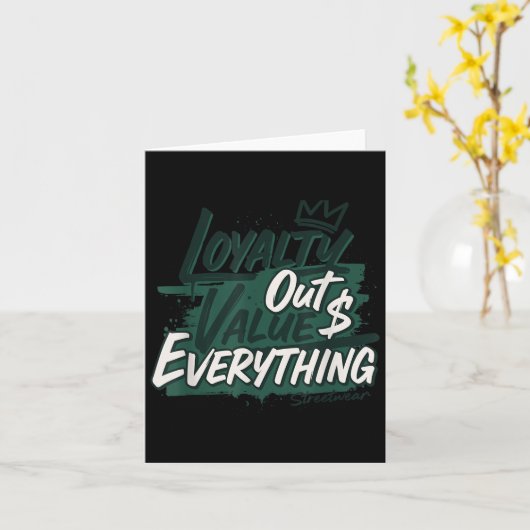 Loyalty Outvalues Everything Streetware Urban  カード (黄色い花)