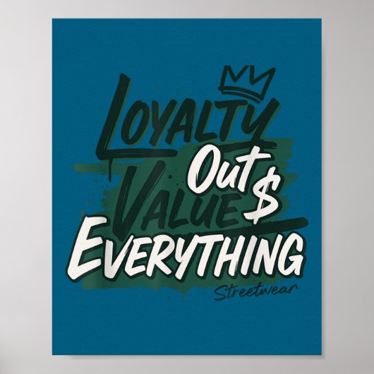 Loyalty Outvalues Everything Streetware Urban  ポスター (正面)