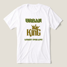 LOYALTY OVER LOVE URBAN KING MEN'S WHITE/OLIVE  トライブレンドＴシャツ