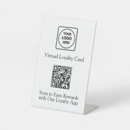 Loyalty QR Code | Custom Business Logo Reward App 台座サイン