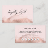 Loyalty Watercolor 5 Nails Lashes Visitenkarte 名刺 (正面/裏面)
