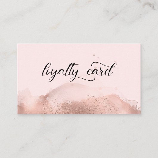 Loyalty Watercolor 5 Nails Lashes Visitenkarte 名刺 (正面)