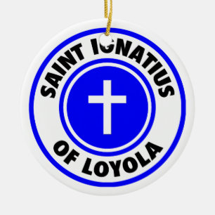 Loyolaの聖者Ignatius セラミックオーナメント