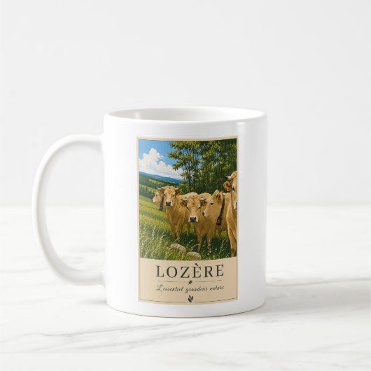 Lozère Cows – Vintage Mug コーヒーマグカップ (左)