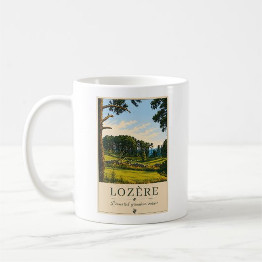Lozère – Forests – Vintage Mug コーヒーマグカップ (左)