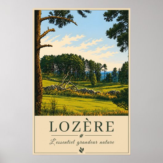 Lozère – Forests – Vintage Travel Poster ポスター (正面)