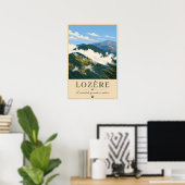 Lozère – Mountains Clouds – Vintage Travel Poster ポスター (ホームオフィス)