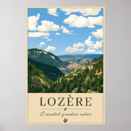 Lozère – Valleys – Vintage Travel Poster ポスター