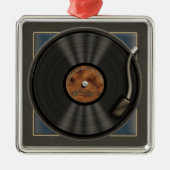 LPのレコードのオーナメントを夢を見るカラオケ メタルオーナメント (正面)