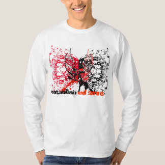 LPの独占記事は長いティーにインクをしみ込ませました Tシャツ