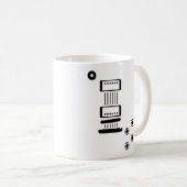 LPスタイルのエレキギターアイコン コーヒーマグカップ (正面右)