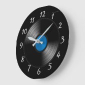 LPレコードのウォールクロック ラージ壁時計 (傾斜)