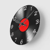 「LPレコード」デザインの壁時計 ラウンド壁時計 (傾斜)