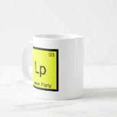 Lp - レモンパーティー 化学元素記号ミームTシャツ コーヒーマグカップ (正面左)