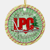 LPCのクリスマスによって認可される専門のカウンセラー セラミックオーナメント (正面)