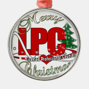 LPCクリスマスライセンスプロフェッショナルカウンセラー メタルオーナメント