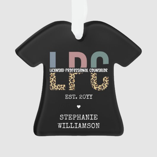 LPCライセンスカスタムプロフェッショナルカウンセラーのギフト オーナメント (正面)