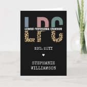 LPCライセンスカスタムプロフェッショナルカウンセラーのギフト カード (正面)