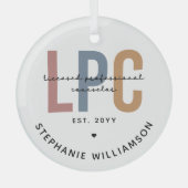 LPCライセンスカスタムプロフェッショナルカウンセラーのギフト ガラスオーナメント (正面)