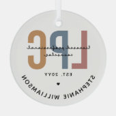 LPCライセンスカスタムプロフェッショナルカウンセラーのギフト ガラスオーナメント (裏面)