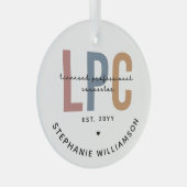 LPCライセンスカスタムプロフェッショナルカウンセラーのギフト ガラスオーナメント (正面右)