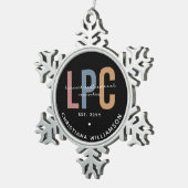 LPCライセンスカスタムプロフェッショナルカウンセラーのギフト スノーフレークピューターオーナメント (右)