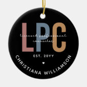 LPCライセンスカスタムプロフェッショナルカウンセラーのギフト セラミックオーナメント (正面)