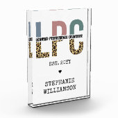 LPCライセンスカスタムプロフェッショナルカウンセラーのギフト フォトブロック (左)