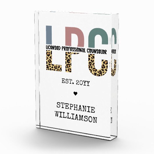 LPCライセンスカスタムプロフェッショナルカウンセラーのギフト フォトブロック (右)