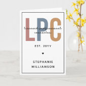 LPCライセンスカスタムプロフェッショナルカウンセラー カード (黄色い花)