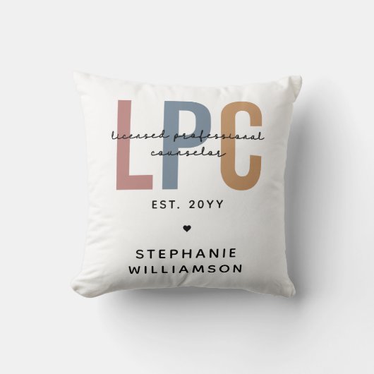 LPCライセンスカスタムプロフェッショナルカウンセラー クッション (正面)