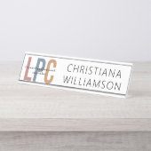 LPCライセンスカスタムプロフェッショナルカウンセラー デスクネームプレート (正面)