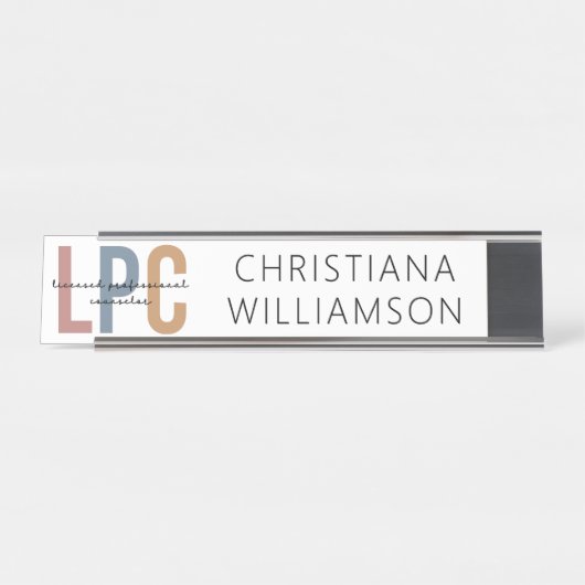 LPCライセンスカスタムプロフェッショナルカウンセラー デスクネームプレート (正面)