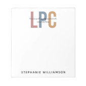LPCライセンスカスタムプロフェッショナルカウンセラー ノートパッド (正面)