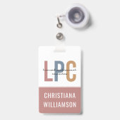 LPCライセンスカスタムプロフェッショナルカウンセラー バッジ (伸縮クリップ付き付き表面)